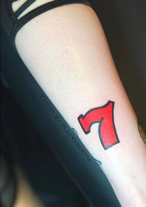 Lucky 7 tattoo - The number 7 is considered to be lucky in many cultures, and by adding 3 additional 7s, the lucky factor is multiplied exponentially. ... There are a few different theories about why the 777 tattoo is considered to be lucky. One popular explanation is that 777 is the sum of the first three prime numbers (2 + 3 + 5). Another theory is that 7 is ...